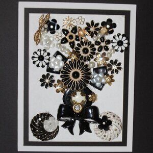 Original Framed Collage Jewelry Art Wall Decor